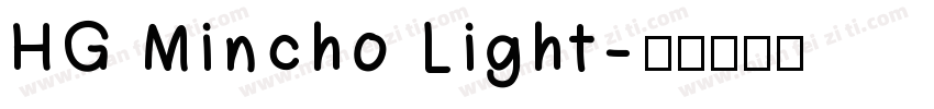 HG Mincho Light字体转换